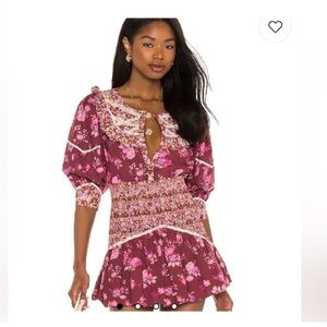 LoveShackFancy ANGUILLA SKIRT IN SPICED APPLE RED